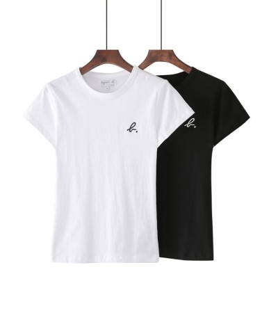 PALEESIJA同情心的Agnes B.Small B圆领棉质短袖T恤女士