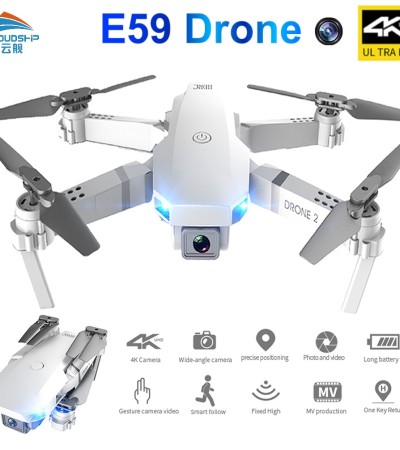 迷你无人机4K高清摄像头Wifi FPV遥控Rc四轴飞行器航拍可折叠无人机专业无人机E59