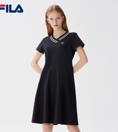 在线独家女式莱茵石F-Box标志连衣裙